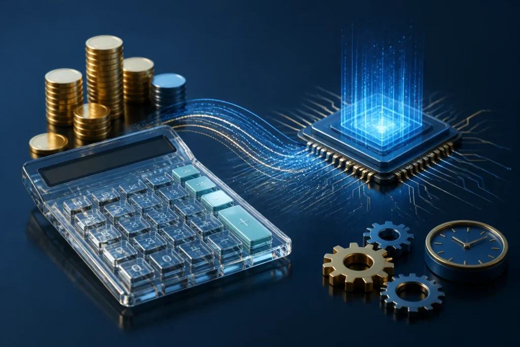 How should a company calculate an AI tool’s total cost, including licensing, implementation, training, and ongoing usage?