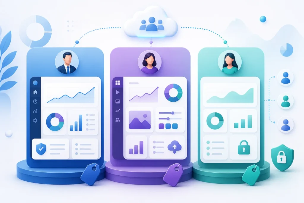 What are the pricing plans, user limits, and feature restrictions of popular dashboard tools?