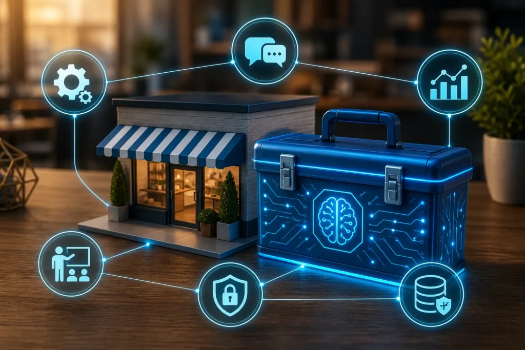 What does an AI consulting service provide to a small business?
