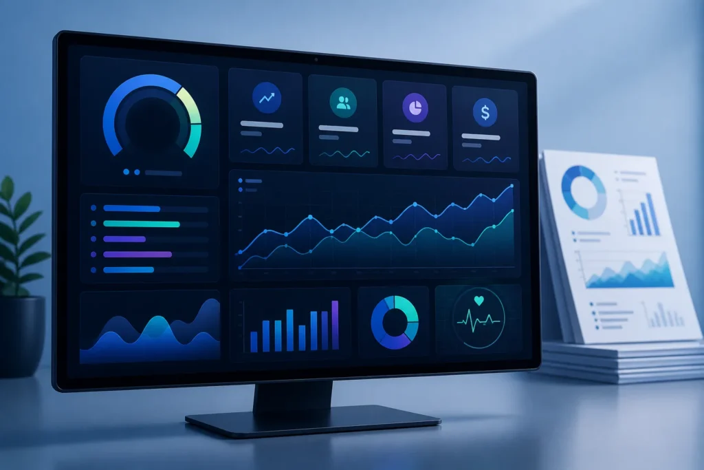 What is a metrics dashboard, and how does it differ from a report?